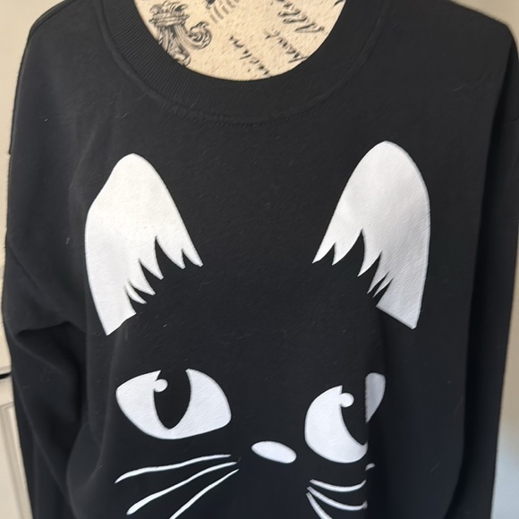 Better together size, extra large, cat face, crewneck sweatshirt - Picture 2 of 6